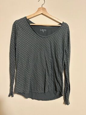 LOFT Green and Gold Polka Dots